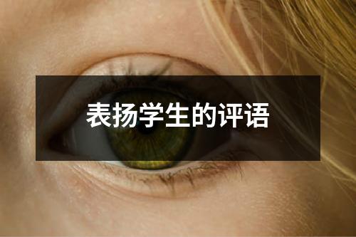 表扬学生的评语